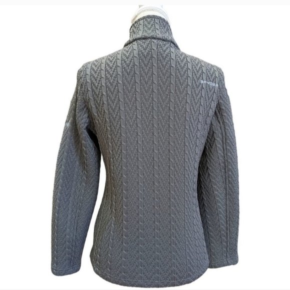 Spyder Major Cable Gray Fleece Lined Full Zip Stryke Sweater Jacket Size XL - Picture 8 of 16